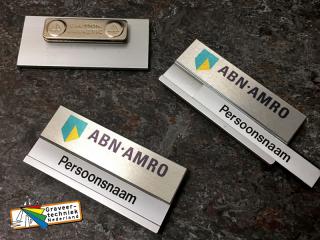 Alu badge inschuif voor een beurs of op het werk